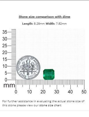 2.94 cts. Emerald Cut Emerald GIA Certified