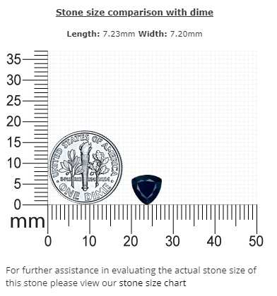 BLUE SAPPHIRE Trillion 1.43 cts.