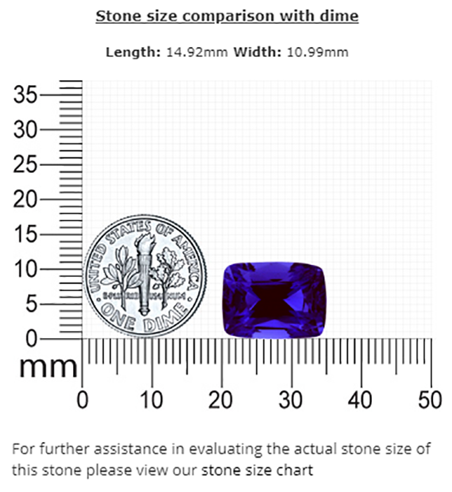 BLUE SAPPHIRE Cushion 15.06 cts. GIA Certified  Untreated