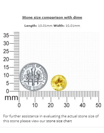 Yellow Sapphire Round GIA Certified Untreated 5.57 cts.