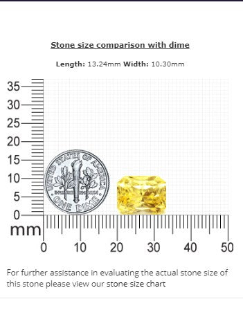 Emerald Cut  Yellow Sapphire GIA Certified Untreated 12.79 cts.