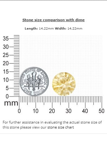Yellow Sapphire  Round GIA Certified Untreated 10.87 cts.