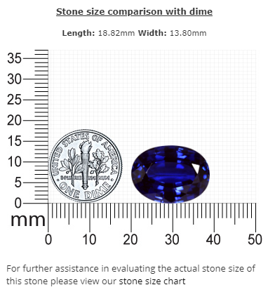 BLUE SAPPHIRE  Oval 19.69 cts. AGL Certified