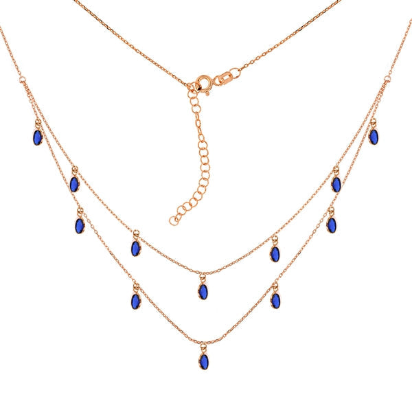 Sapphire Double Stranded Necklace