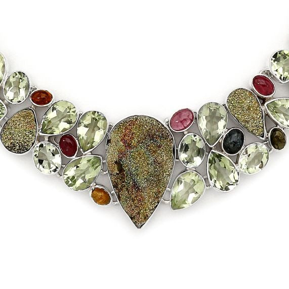 Spectro Pyrite Druzy Multi Gemstone