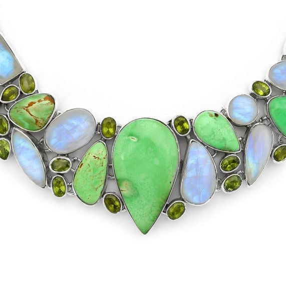 Variscite,Moonstone,Peridot