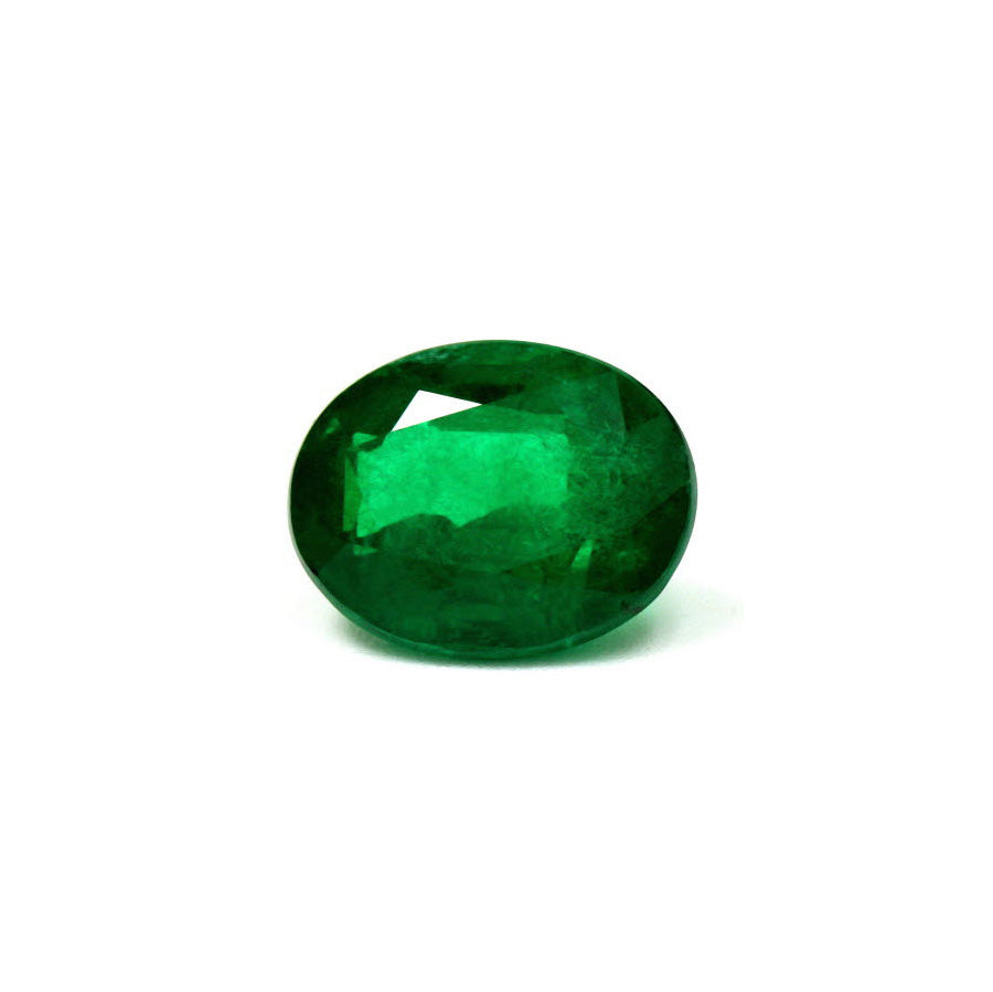 Green Emerald Oval GIA Certified 4.99 cts.