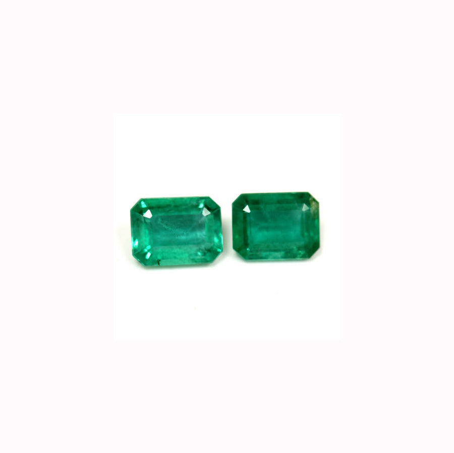 4.34 cttw. Emerald Cut Emerald Matched Pair