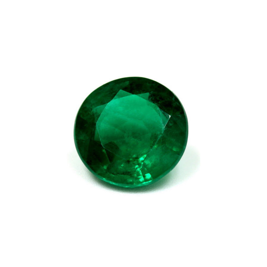 Green Emerald Round GIA Certified 4.31 cts.