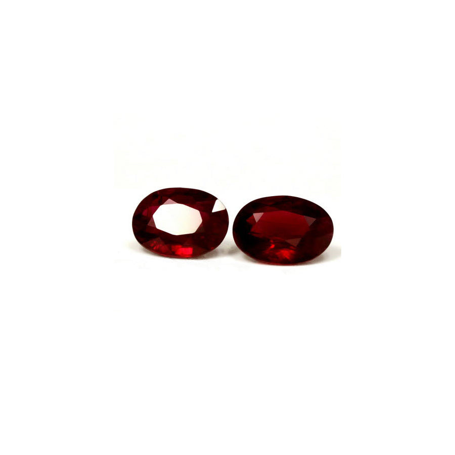 Ruby Oval Matched Pair GIA Certified  2.70 cttw.