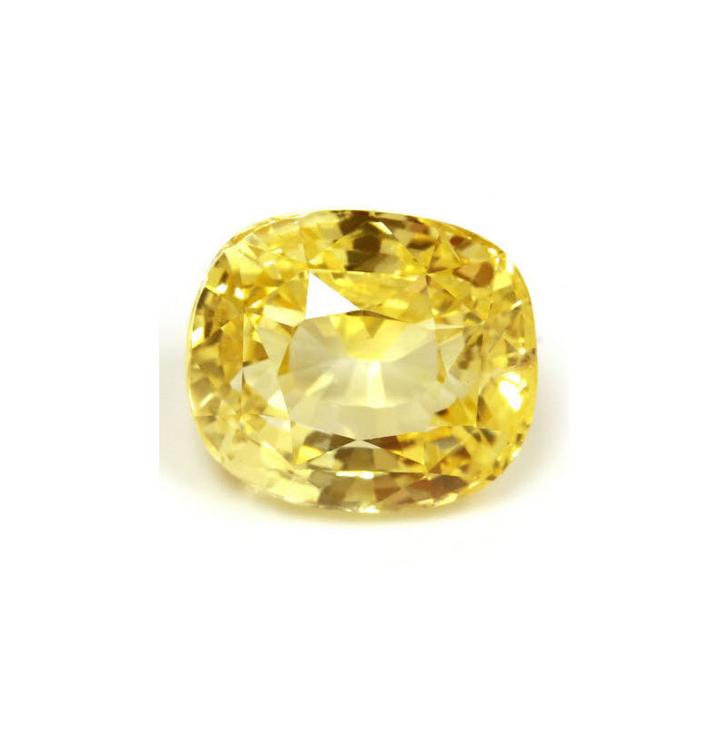 Yellow Sapphire Cushion GIA Certified Untreated 3.96cts.