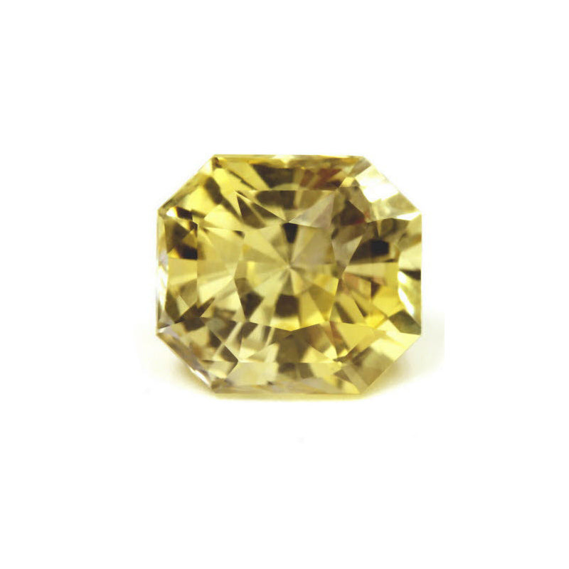 Emerald Cut Yellow Sapphire GIA Certified Untreated  7.76 cts.