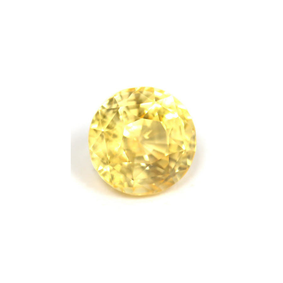 5.35 cts. Yellow Sapphire Round GIA Certified Untreated