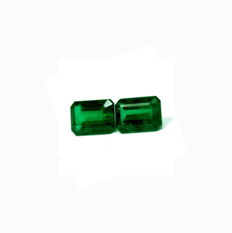 8.77 cttw. Emerald Cut Emerald Matched Pair GIA Certified