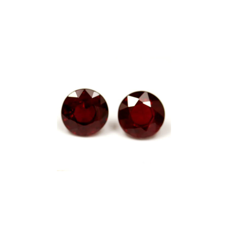 Ruby Round Matched Pair GIA Certified 2.52  cttw.