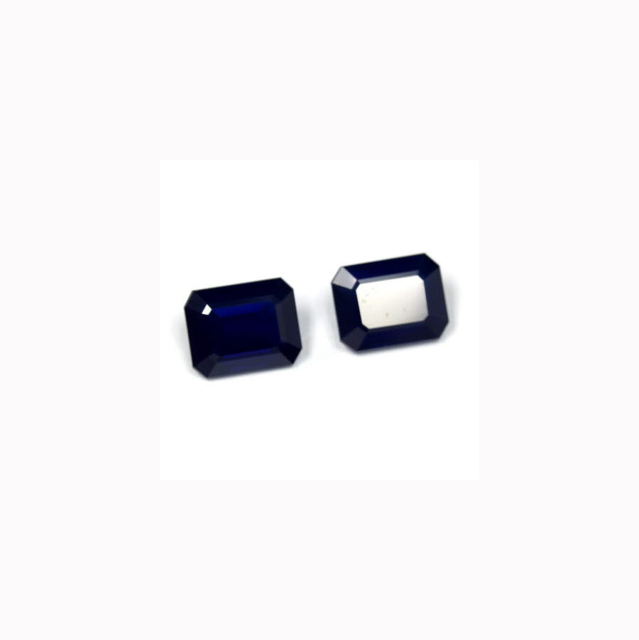 6.00 cttw. Emerald Cut Blue Sapphire Matched Pair