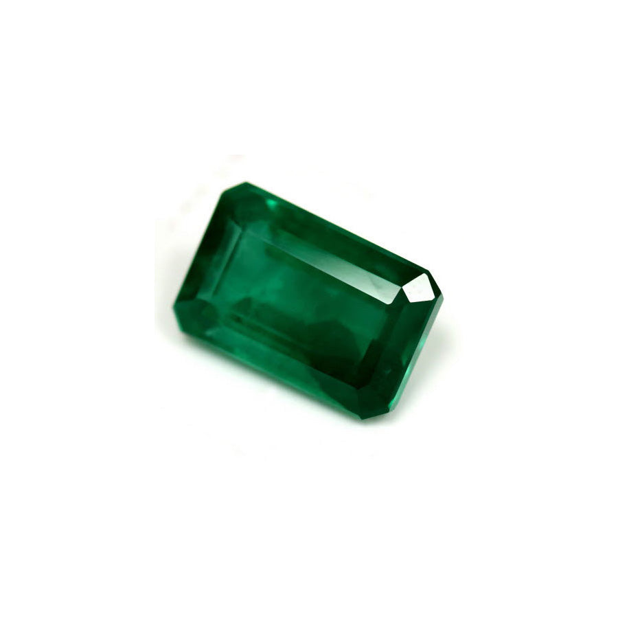 Green Emerald Cut Emerald GIA Certified Untreated 5.34 cts.