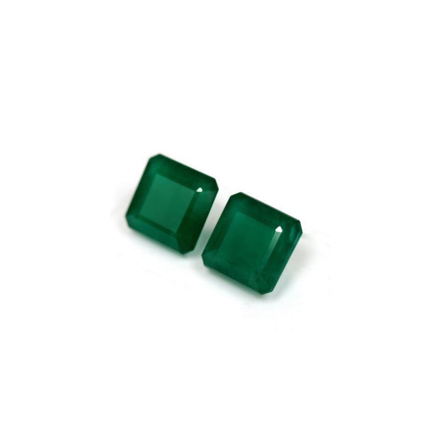 Green Emerald Cut Emerald Matched Pair GIA Certified 21.73 cttw.