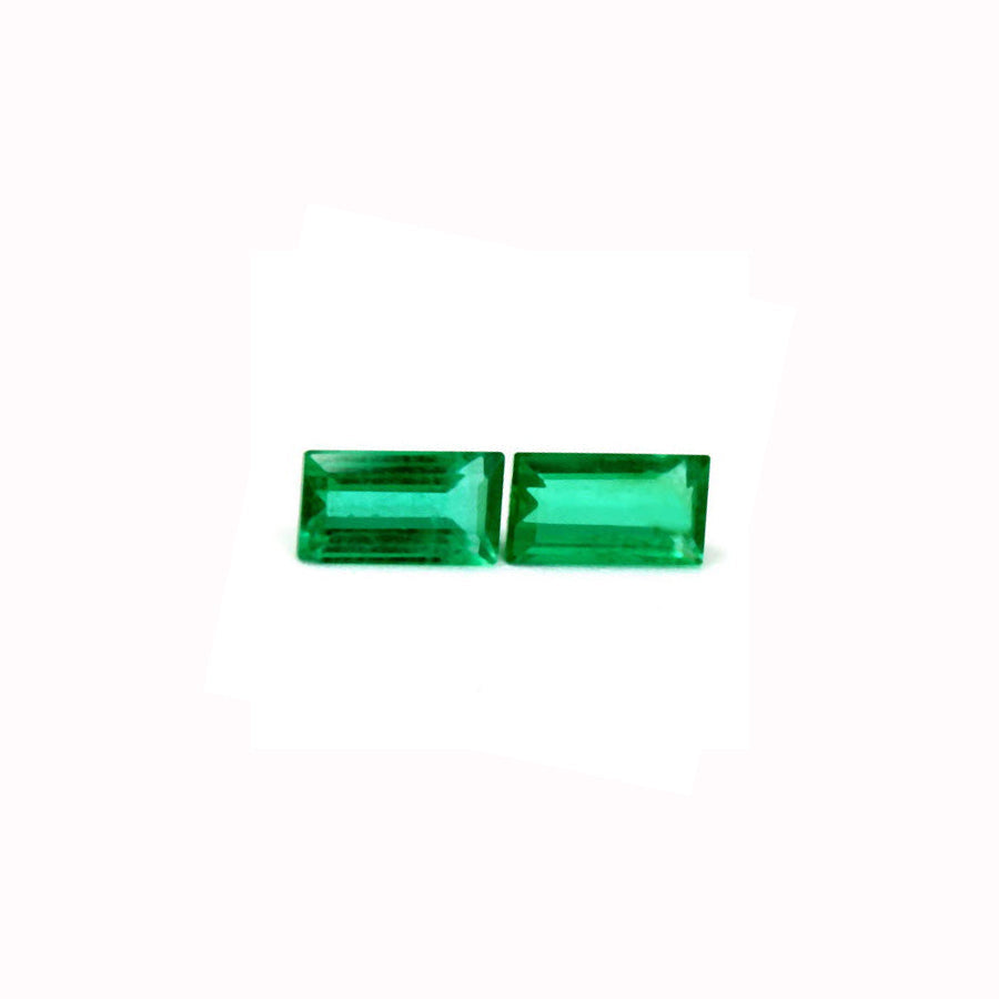 1.22 cttw. Emerald Cut Emerald Matched Pair