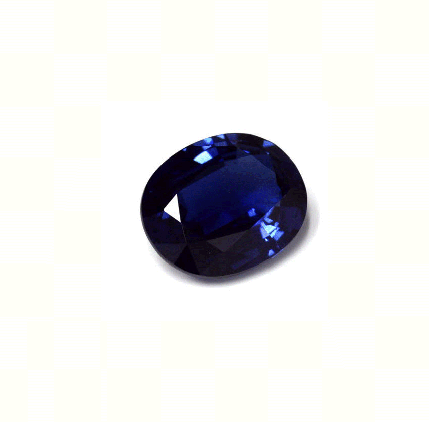 BLUE SAPPHIRE Oval 6.75 cts. GIA Certified  Untreated